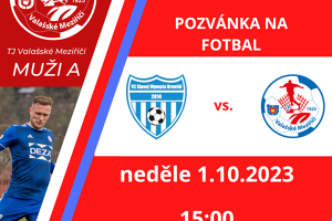 Pozvánka na fotbal: FC Slavoj Bruntál - TJ Valašské Meziříčí, 1. 10. 2023 v 15:00 - kopie