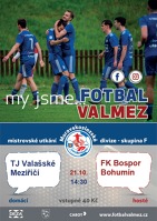 Pozvánka na fotbal: TJ Valašské Meziříčí - FK Bospor Bohumín, sobota 20. 10. 2023 v 14:30
